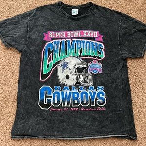 Mens Size XL Dallas Cowboys Super Bowl Vintage wash Tee